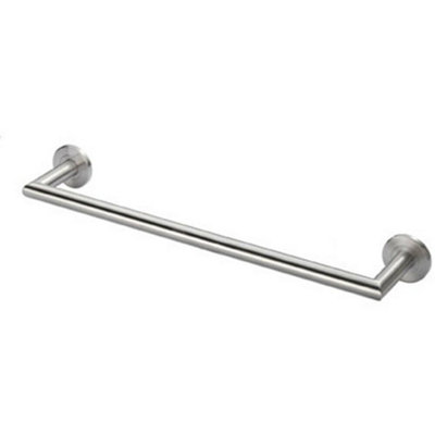 Mitred Bathroom Single Towel Rail Concealed Fix 400mm Centres Satin Steel from B&Q