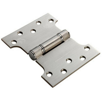 Pair 101.6 X 127 X 3mm Parliament Hinge Satin Stainless Steel Internal Door from B&Q