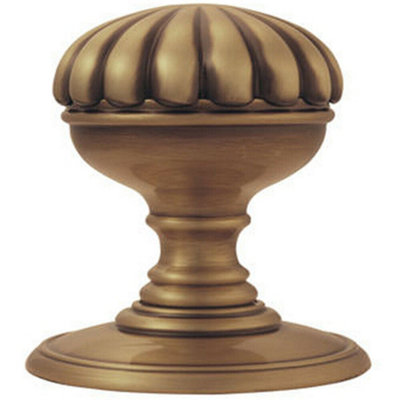 Pair Flower Design Mortice Door Knob 70mm Diameter Florentine Bronze from B&Q