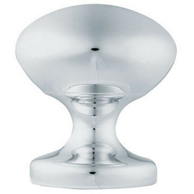 Loops 57mm Octagonal Centre Door Knob Victorian Polished Chrome Outdoor Handle from B&Q