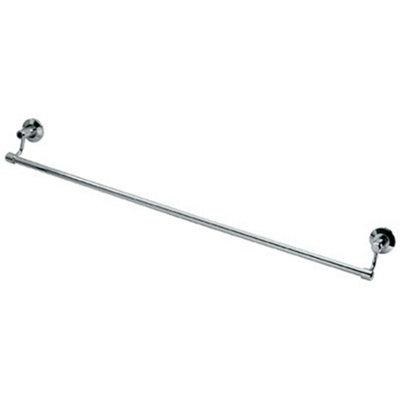 Single Bathroom Towel Rail Bar 472mm Fixing Centres Polished Chrome from B&Q