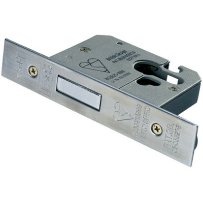 64mm Euro Profile Double Cylinder Deadlock Set Latch Cylinder & Escutcheon from B&Q