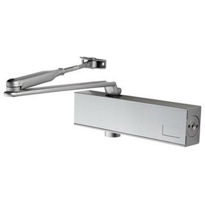 Loops Medium Frequency Overhead Door Closer Variable Power Size 2 4 Silver - Image 3