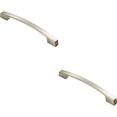 Loops 2X Curved Bridge Pull Handle 207 X 14mm 160mm Fixing Centres Polished Chrome from B&Q
