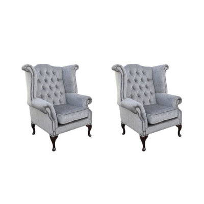 Chesterfield 2 X Chairs Perla Illusions Velvet Chairs Offer In Queen Anne Style from B&Q