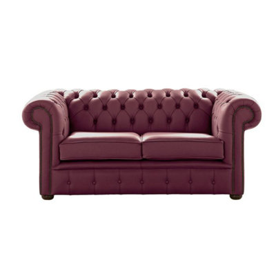 Chesterfield 2 Seater Shelly Philly Leather Sofa Settee Bespoke In Classic Style from B&Q