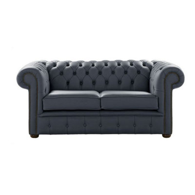 Chesterfield 2 Seater Shelly Knight Leather Sofa Settee Bespoke In Classic Style from B&Q