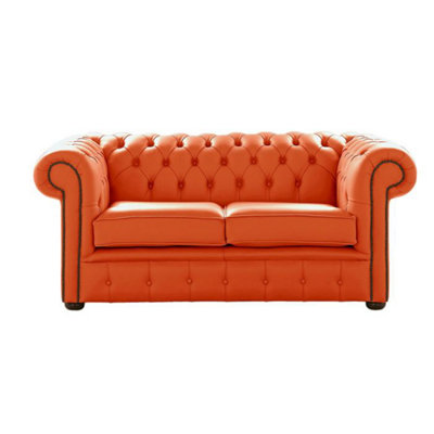Chesterfield 2 Seater Shelly Flamenco Leather Sofa Settee Bespoke In Classic Style from B&Q