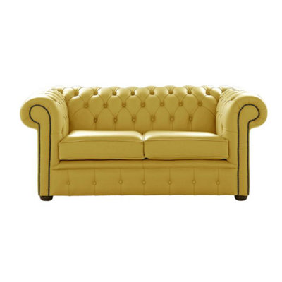 Chesterfield 2 Seater Shelly Deluca Leather Sofa Settee Bespoke In Classic Style from B&Q