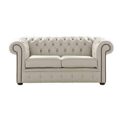 Chesterfield 2 Seater Shelly Seely Leather Sofa Settee Bespoke In Classic Style from B&Q
