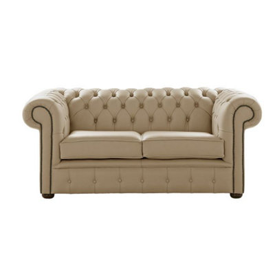 Chesterfield 2 Seater Shelly Basket Leather Sofa Settee Bespoke In Classic Style from B&Q