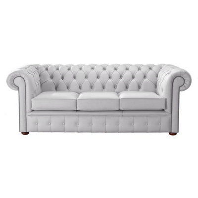 Chesterfield 3 Seater Shelly Seely Leather Sofa Bespoke In Classic Style from B&Q