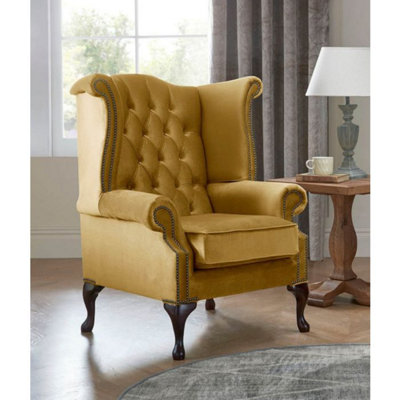  - Chesterfield Queen Anne Beatrice Armchairs Malta Gold 13