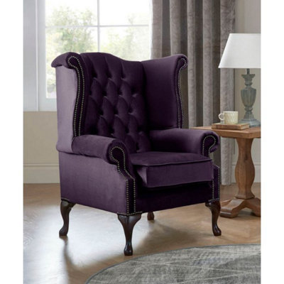 Chesterfield Queen Anne Beatrice Armchairs Malta Amethyst 03 from B&Q