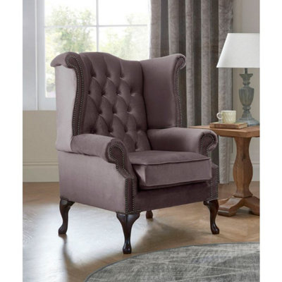 Chesterfield Queen Anne Beatrice Armchairs Malta Lavender 02 from B&Q