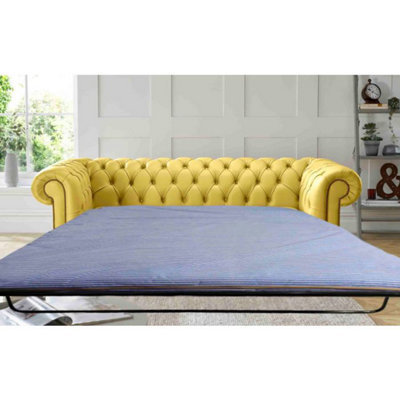 Chesterfield Classic 3 Seater Shelly Leather Sofa Bed from B&Q