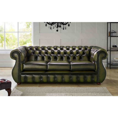 Chesterfield Helena Settee Real Leather from B&Q