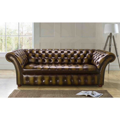 Chesterfield Beaumont Settee Real Leather from B&Q