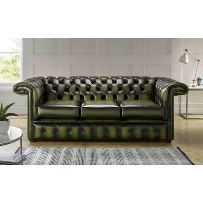 Chesterfield Charlotte Settee Real Leather from B&Q