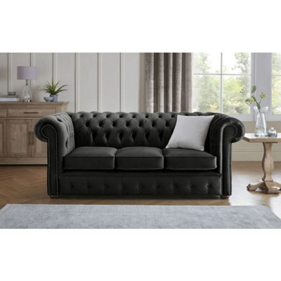 Chesterfield 3 Seater Fabric Malta Cosmic 06 Sofa from B&Q