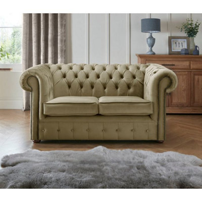 Chesterfield 2 Seater Fabric Malta Parchment 10 Sofa from B&Q