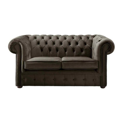 Chesterfield 2 Seater Fabric Malta Mushroom 07 Sofa from B&Q