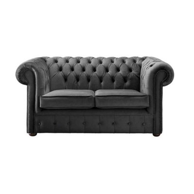 Chesterfield 2 Seater Fabric Malta Slate 05 Sofa from B&Q