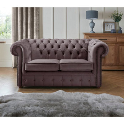 Chesterfield 2 Seater Fabric Malta Lavender 02 Sofa from B&Q