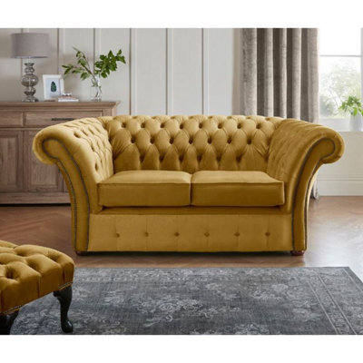 Chesterfield Beaumont 2 Seater Sofa Malta Gold 13 from B&Q