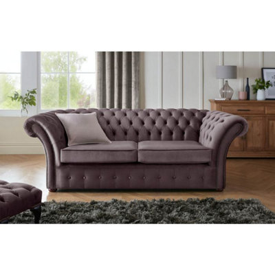 Chesterfield Beaumont 3 Seater Sofa Malta Lavender 02 from B&Q