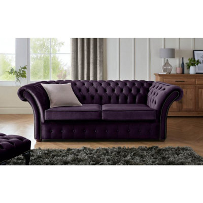 Chesterfield Beaumont 3 Seater Sofa Malta Amethyst 03 from B&Q