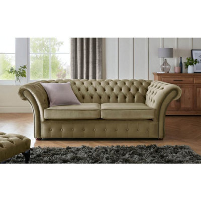 Chesterfield Beaumont 3 Seater Sofa Malta Parchment 10 from B&Q