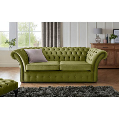 Chesterfield Beaumont 3 Seater Sofa Malta Grass 12 from B&Q