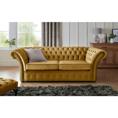 Chesterfield Beaumont 3 Seater Sofa Malta Gold 13 from B&Q