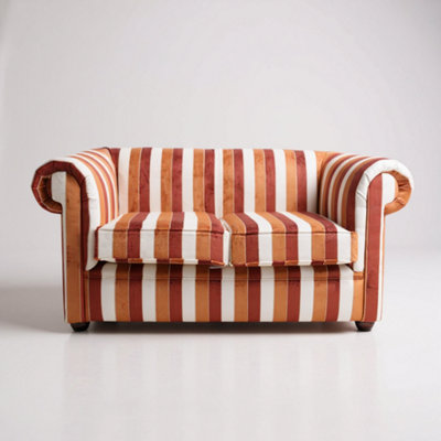 Chesterfield Handmade 1930's 2 Seater Sofa Settee Oscar Mango Velvet Fabric from B&Q
