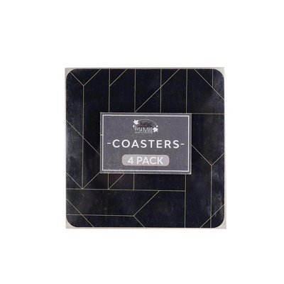 Geometric Printed Marble Cork Placemat Square 4Pk from B&Q