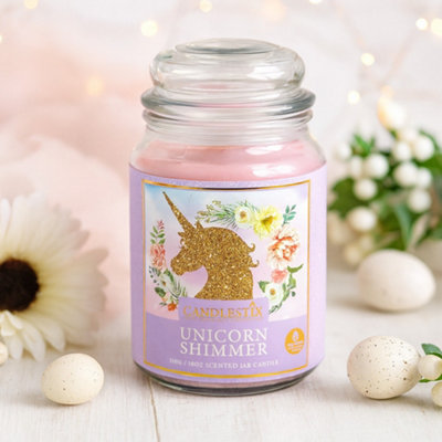  - 18Oz Scented Jar Candle Unicorn Shimmer