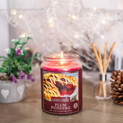 18Oz Scented Jar Candle Plum Pudding from B&Q