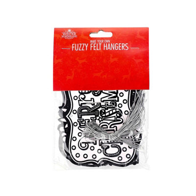 Christmas Make Your Own Fuzzy Felt Hangers from B&Q