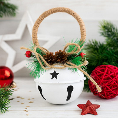 Rustic Christmas Jingle Bell Hanging Ornament from B&Q