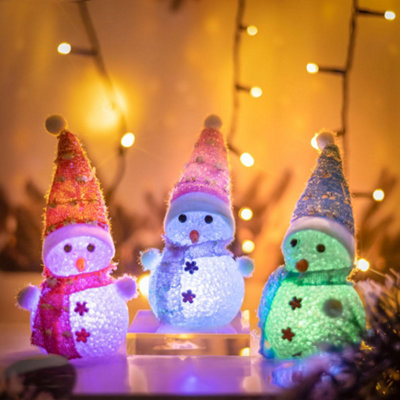 2Pack Colour-Changing Led Mini Snowman Christmas Light from B&Q