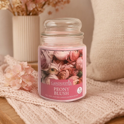 18Oz Scented Jar Candle Peony Blush 510G from B&Q