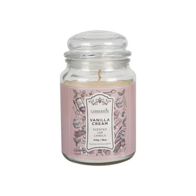 18Oz Scented Jar Candle Vanilla Cream 510G from B&Q
