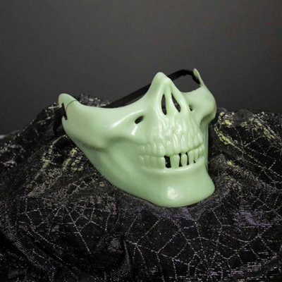  - Glow-In-The Dark Half Skull Mask