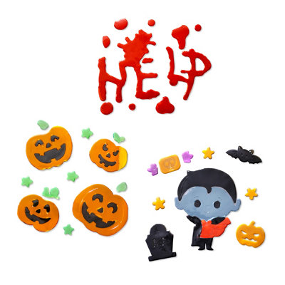 Halloween Window Gel Cling Stickers 20X20Cm 3Pack from B&Q