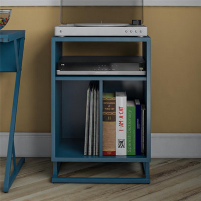 Novogratz Regal Turntable Stand In Metal Blue from B&Q