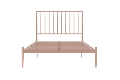 Dorel Home Giulia Modern Metal Bed Millennial PinkDouble from B&Q