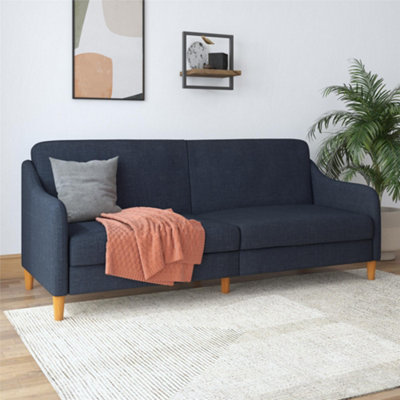 Dorel Jasper Coil 3-Seater Sofa Bed In Navy Fabric from B&Q