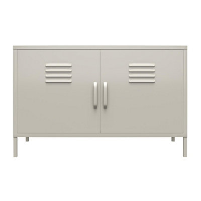 Freemans Taupe Bradford 2 Door Metal Accent Cabinet - Image 3