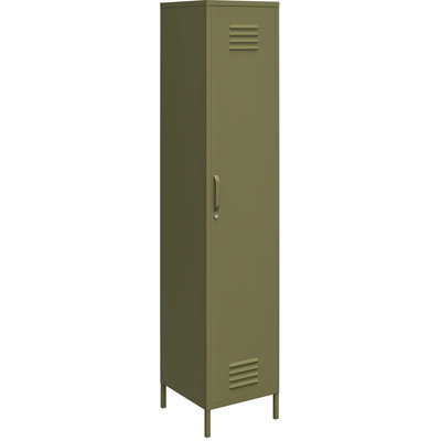 Dorel Bradford Single Metal Storage Cabinet Olive from B&Q